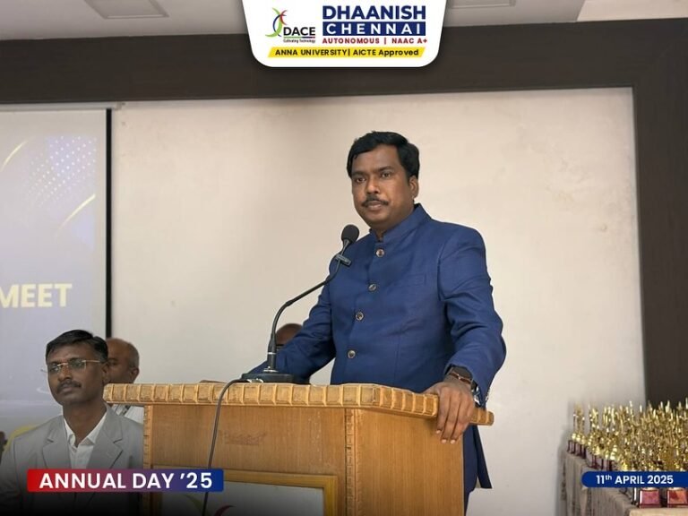 Annual Day ‘25 – Dhaanish Chennai 🎤Our beloved Director Sir addressed the gathering with inspiring words and a powerful vision for the future!